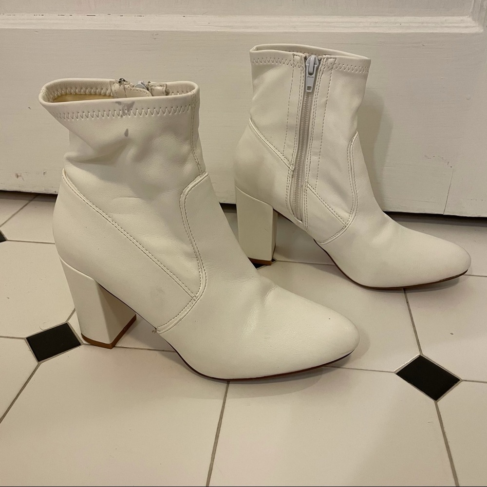 Steve Madden White Booties